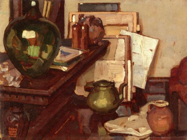 Sketch Of The Artist's Studio by Dean Cornwell