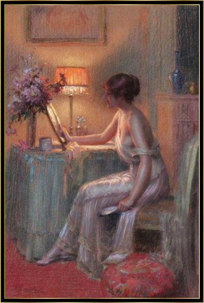 A Lady In Her Boudoir by Delphin Enjolras