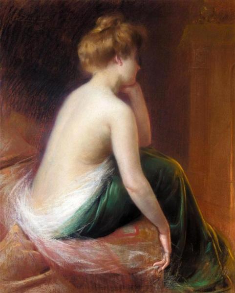 Femme Assise Au Lit by Delphin Enjolras