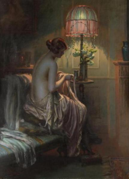 In The Boudoir by Delphin Enjolras Oil Painting Reproductions
