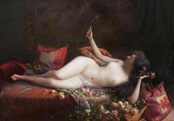 Delphin Enjolras Nude On The Sofa