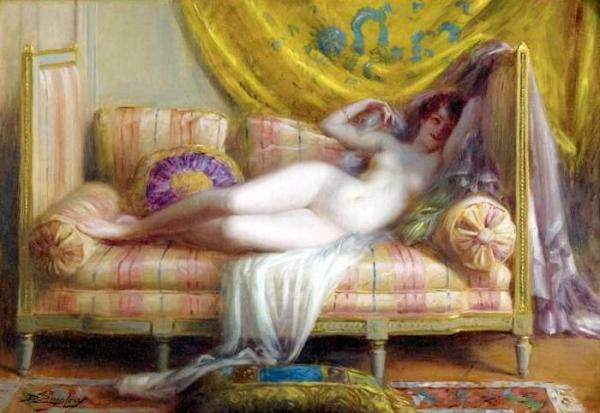 Odalisque by Delphin Enjolras Oil Painting Reproductions