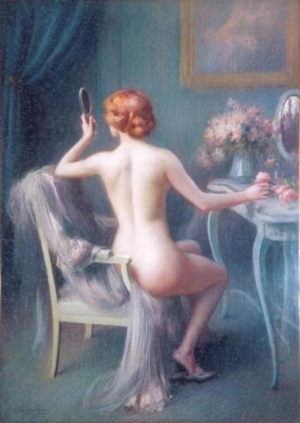 Seated Nude by Delphin Enjolras Oil Painting Reproductions