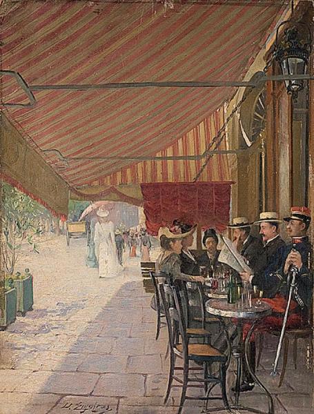 Terrasse De Cafe by Delphin Enjolras