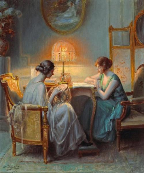 The Boudoir by Delphin Enjolras Oil Painting Reproductions