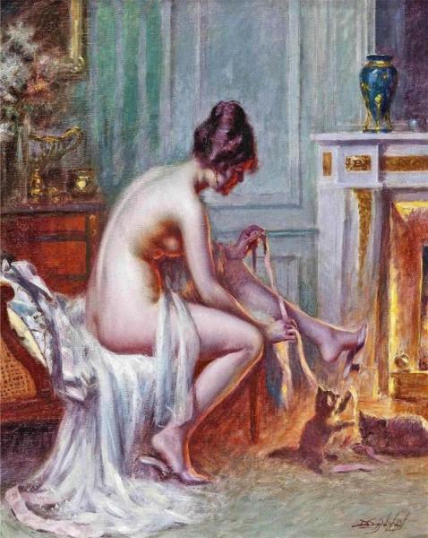 The Kittens by Delphin Enjolras Oil Painting Reproductions
