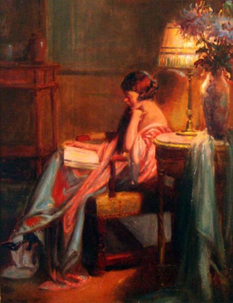 Woman Reading by Delphin Enjolras