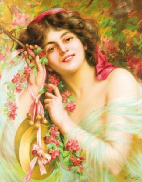 Young Woman With Cymbals by Delphin Enjolras