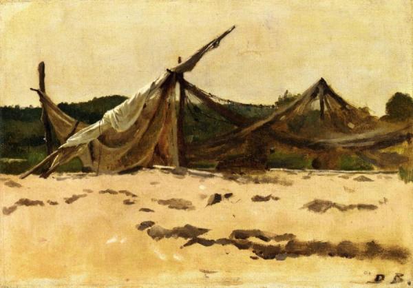 Nets And Sails Drying by Dennis Miller Bunker