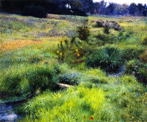 The Brook At Medfield by Dennis Miller Bunker