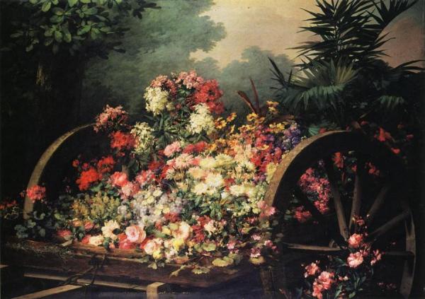A Cart Of Wild Flowers by Desire De Keghel