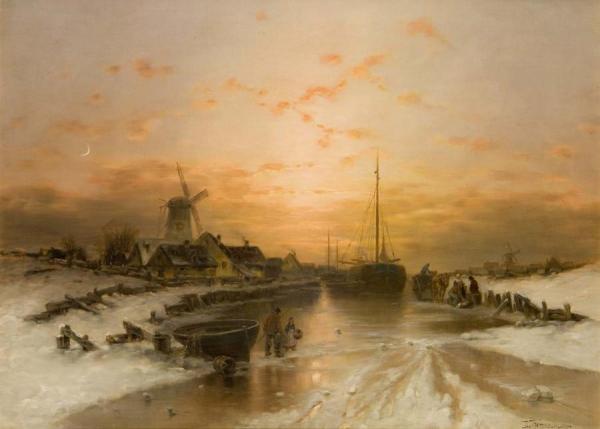 Winter Evening by Desire Thomassin-renardt