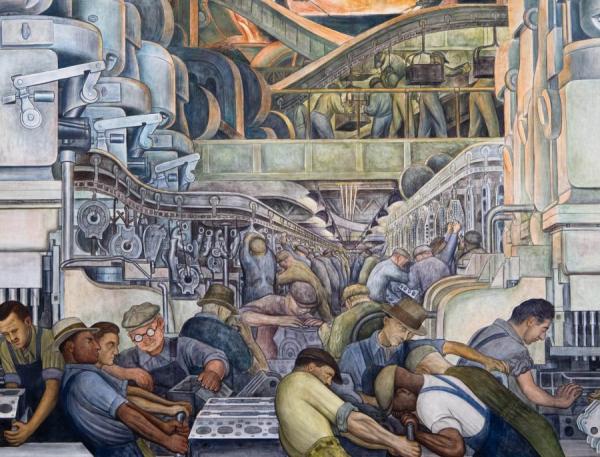Detroit Industry,north Wall (detail) by Diego Rivera
