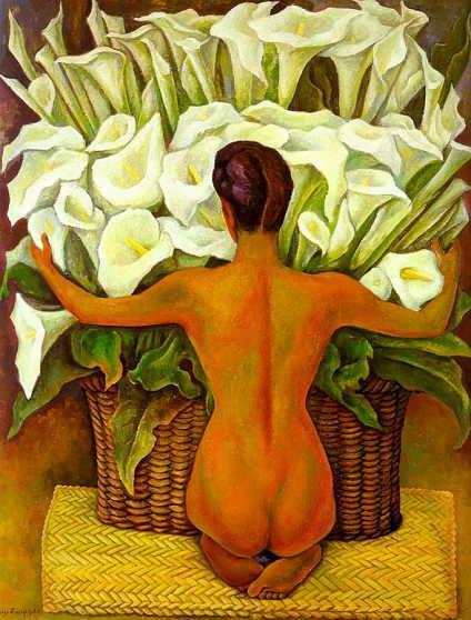 Diego Rivera Nude With Lillies