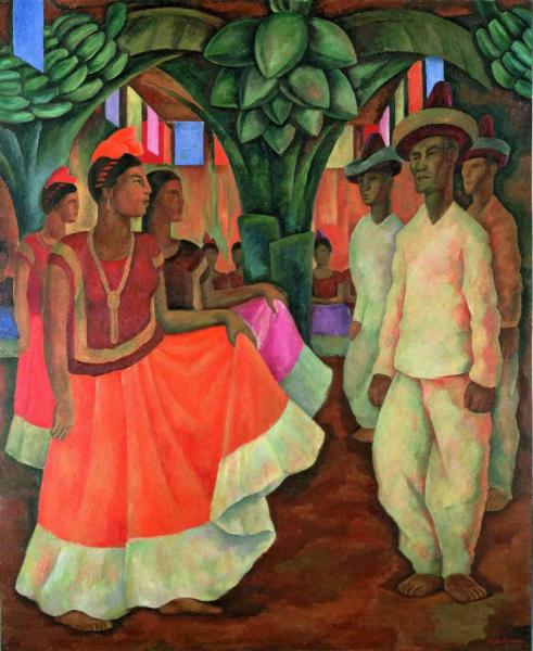 Tehauntepec Dance by Diego Rivera Oil Painting Reproductions