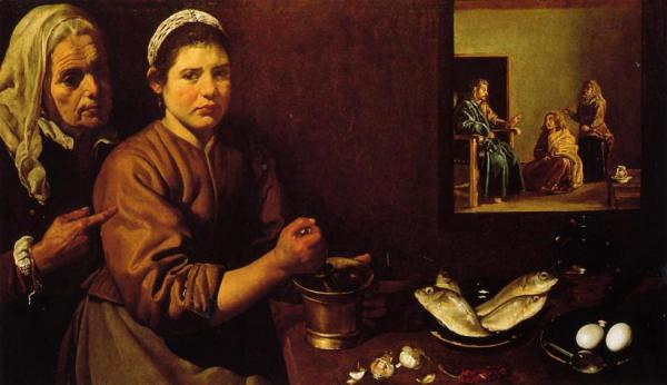 Christ In The House Of Martha And Mary by Diego Velazquez