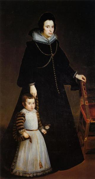 Dona Antonia De Ipearrieta Y Galdas With Her Son by Diego Velazquez