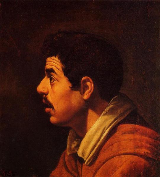 Head Of A Young Man In Profile by Diego Velazquez