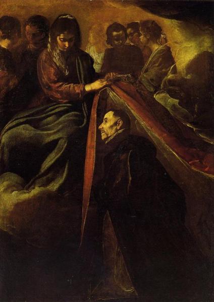 St. Ildefonso Receiving The Chasuble From The Virgin by Diego Velazquez