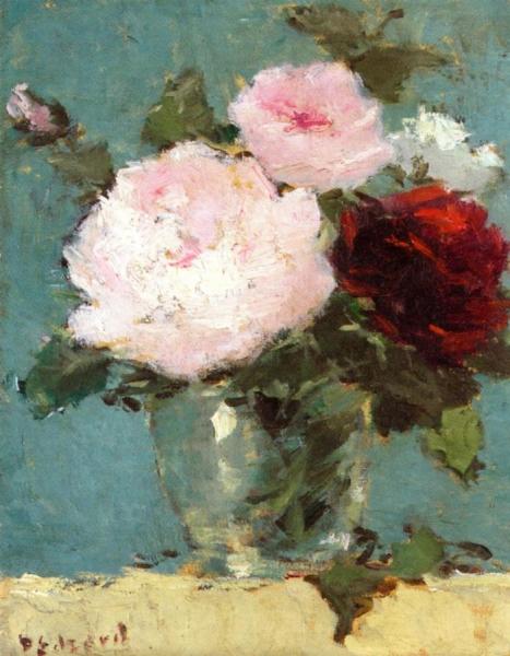 Vase Of Roses by Dietz Edzard