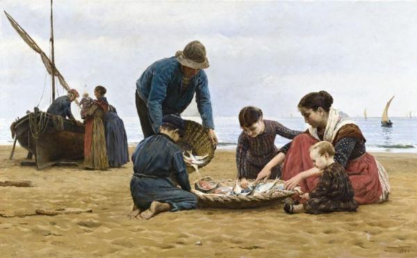 En La Playa by Dionisio Baixeras-verdaguer