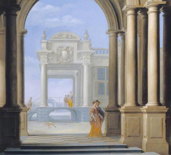 The Entrance To A Palace by Dirck Van Delen Oil Painting Reproductions