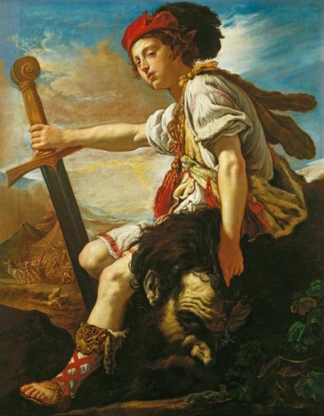 David With The Head Of Goliath by Domenico Fetti