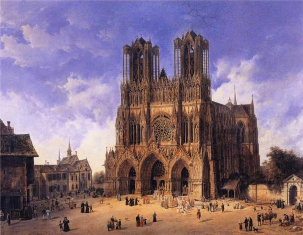 Reims Cathedral by Domenico Quaglio