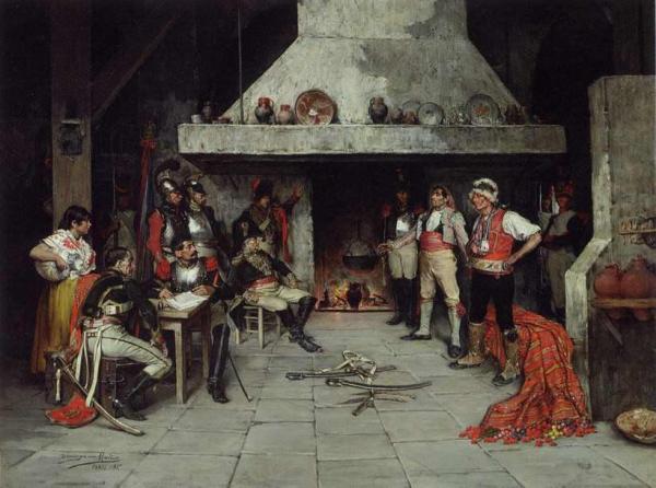 Militares En La Taberna by Domingo Muñoz Cuesta