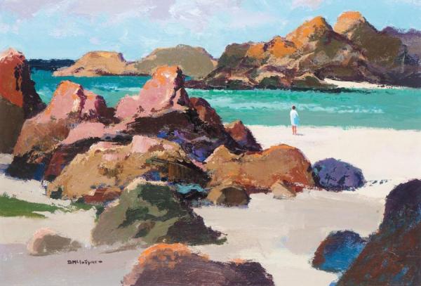 Looking At Eileen Chalbha by Donald Mcintyre Oil Painting Reproductions