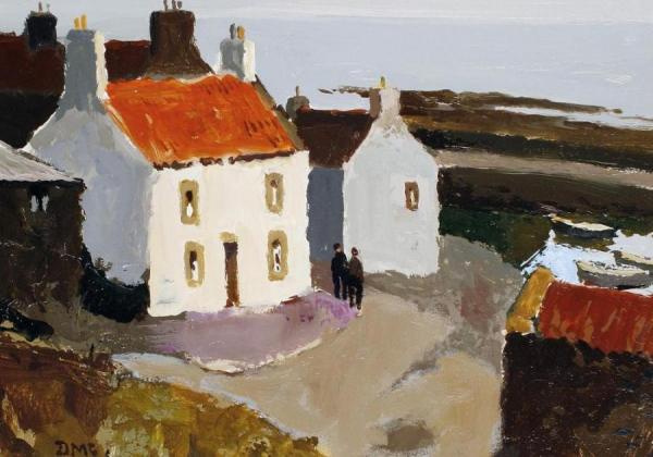 Red Roof Cellardyre by Donald Mcintyre Oil Painting Reproductions