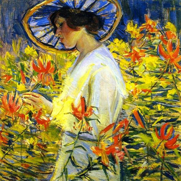 In The Garden by Donna Schuster Oil Painting Reproductions