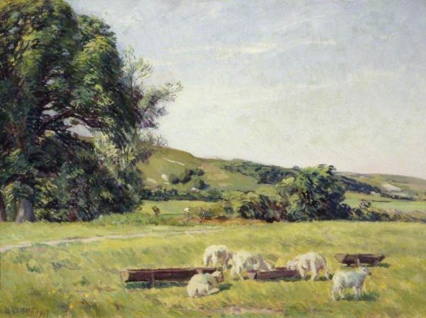 Landscape Near Firle, Sussex by Duncan Grant