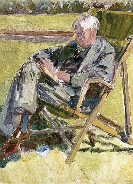 Oliver Strachey by Duncan Grant