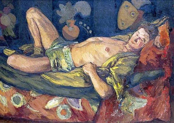 Paul Roche Reclining by Duncan Grant Oil Painting Reproductions