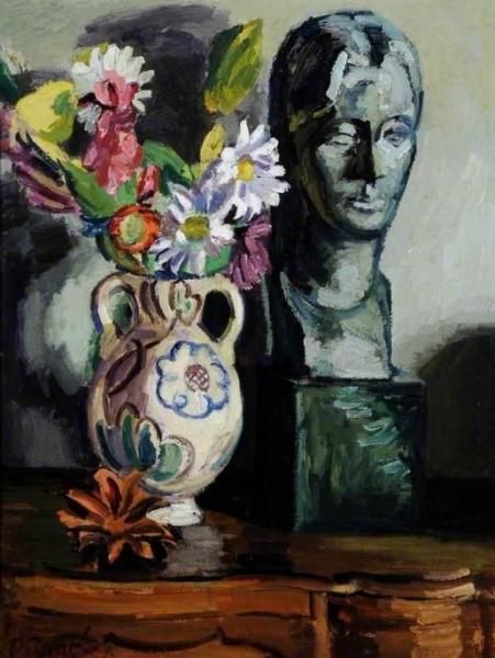 Still Life With A Bust Of Vanessa Bell by Duncan Grant
