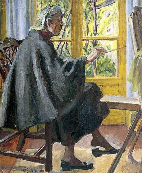 Vanessa Bell Painting At La Souco by Duncan Grant