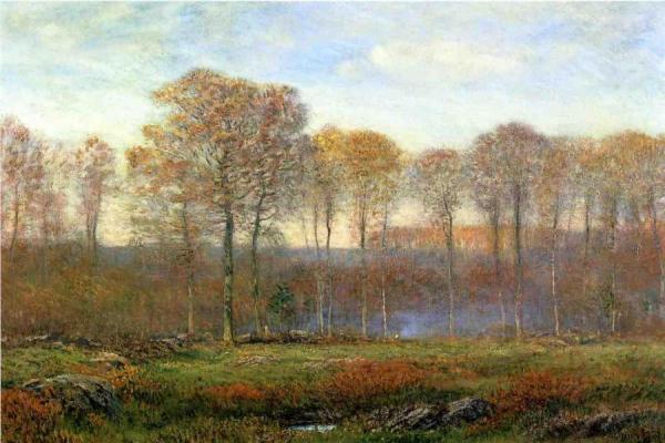 Autumn - New England by Dwight W. Tryon Oil Painting Reproductions
