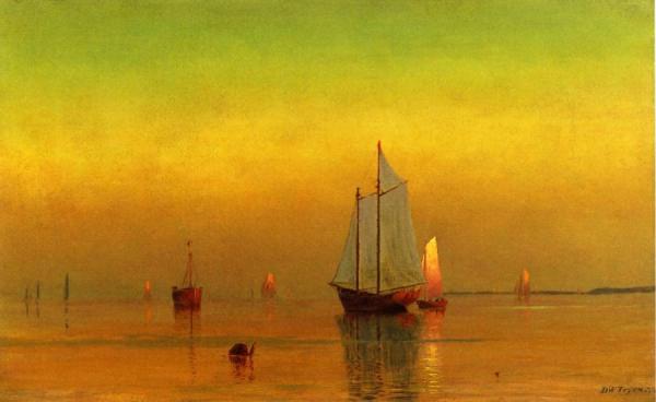 Connecticut River Scene by Dwight W. Tryon Oil Painting Reproductions