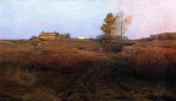 Moonrise, Near The Shore by Dwight W. Tryon