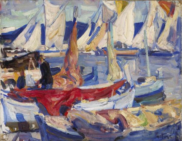Drying Sails I, 1926 by E. Charlton Fortune
