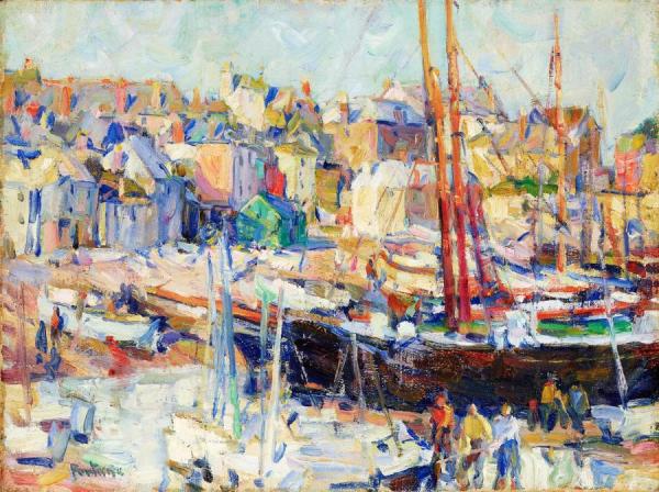 Lowstoft Dandy Clippers, St. Ives by E. Charlton Fortune Oil Painting Reproductions