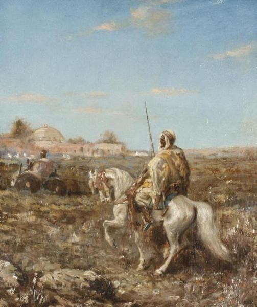 Arabs On Horseback by E. Manzo