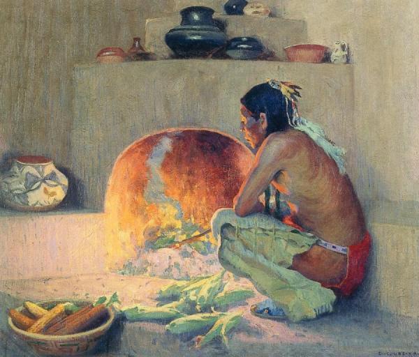 By The Fire by Eanger Irving Couse