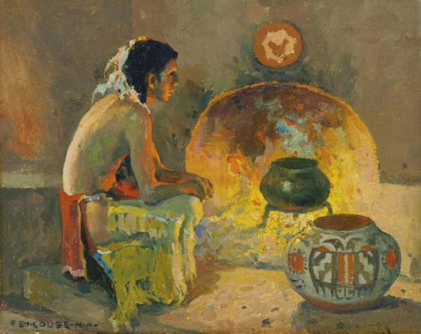 Eanger Irving Couse Firelight