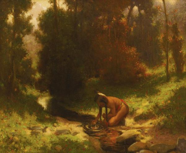 Indian Drinking by Eanger Irving Couse