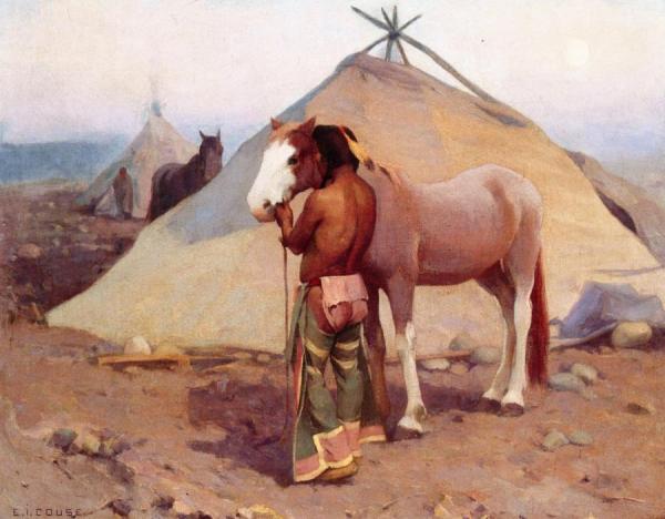 Klikitat Indian With Pony by Eanger Irving Couse