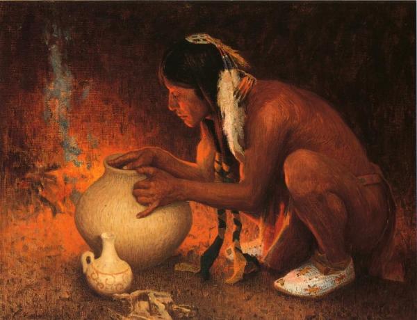 Making Pottery by Eanger Irving Couse