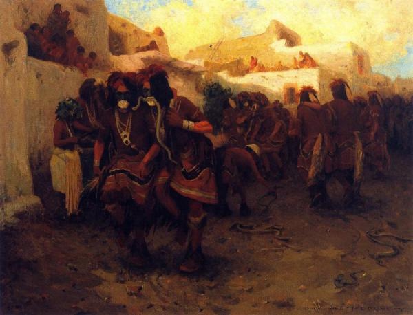 Moki Snake Sance by Eanger Irving Couse