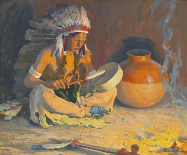 Eanger Irving Couse The Chief's Song